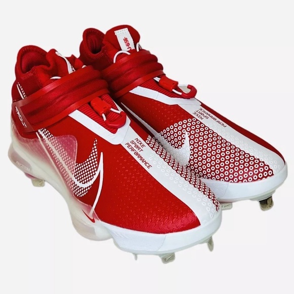 Nike Force Zoom Trout 7 Red White Baseball Cleats CI3134-602 Mens Size 14 - Picture 3 of 10